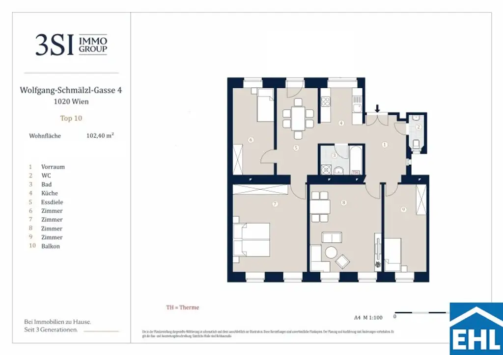 5 Zimmer-Altbauwohnung mit Balkon-Option im beliebten Stuwerviertel!