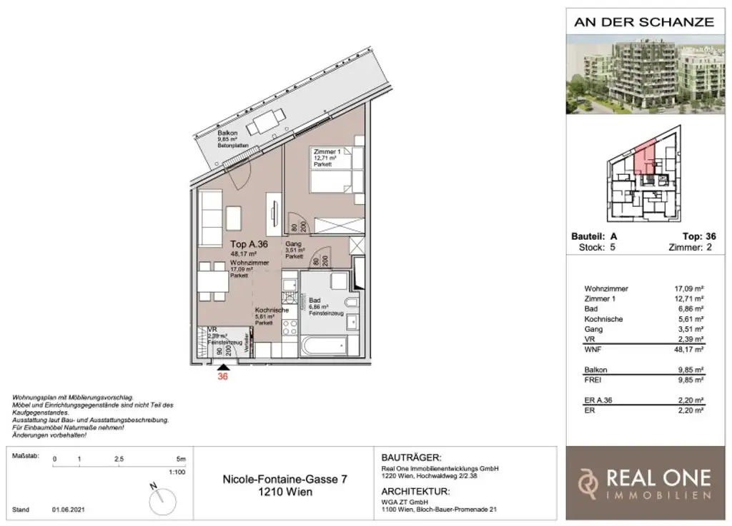 PROVISIONSFREI - THE WATERFRONT CURIOSITY - ABSOLUTE SELTENHEIT – EIGENGRUND BEI DER ALTEN DONAU!