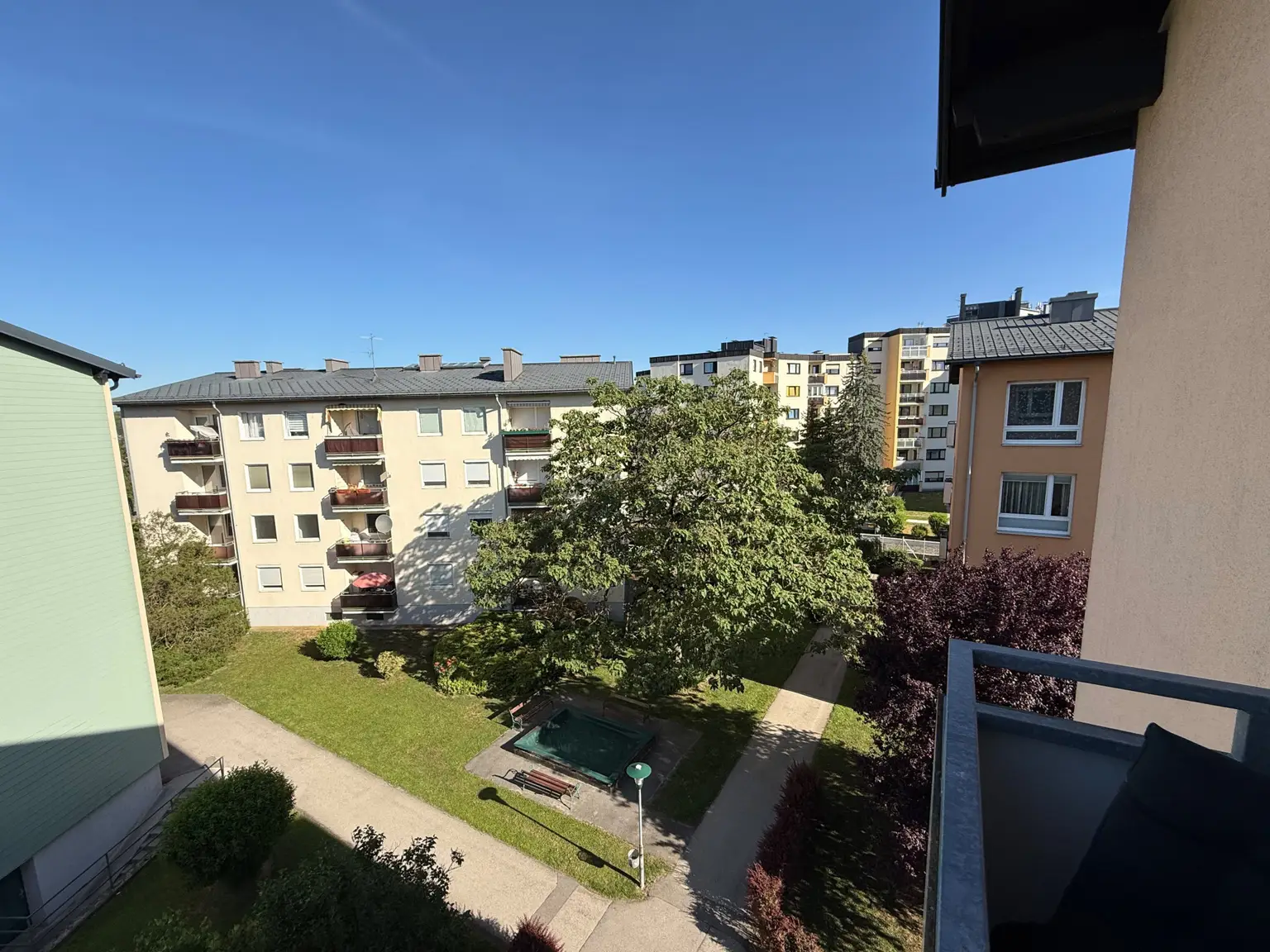 Aussicht vom Balkon aus