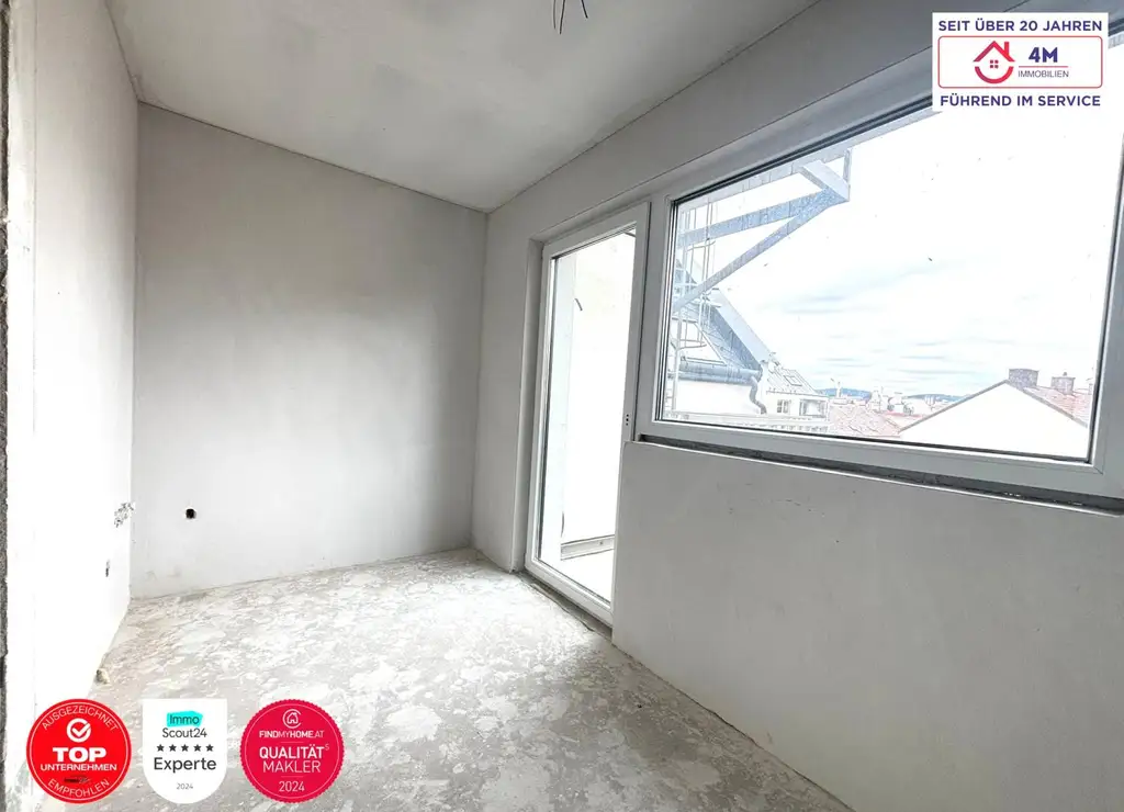 **AIRBNB & KURZZEITVERMIETUNG** Attraktive 2-Zimmer-Wohnung mit Balkon – 51,48 m² + 2,15 m² Balkon | 3. Obergeschoss (Neubau) | Erstbezug