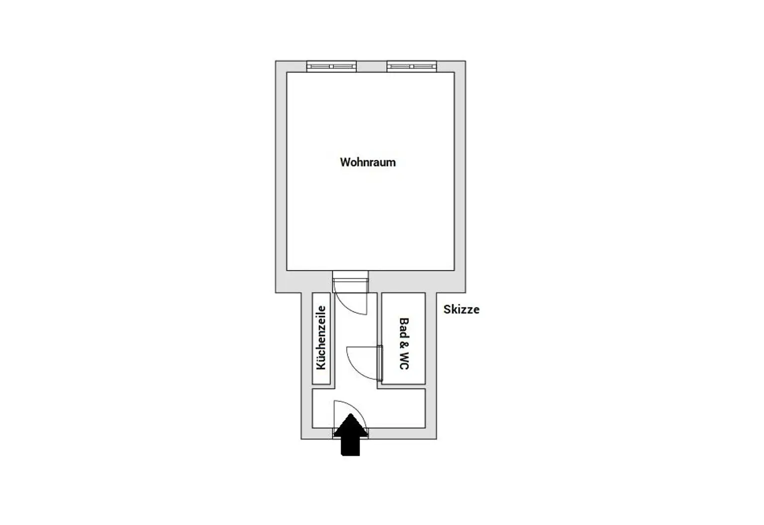 BASTLERHIT - 1-Zimmer Altbauwohnung zum Sanieren - 2. Liftstock