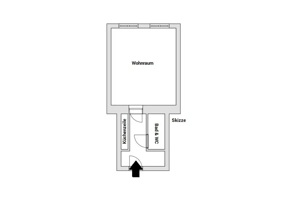 BASTLERHIT - 1-Zimmer Altbauwohnung zum Sanieren - 2. Liftstock