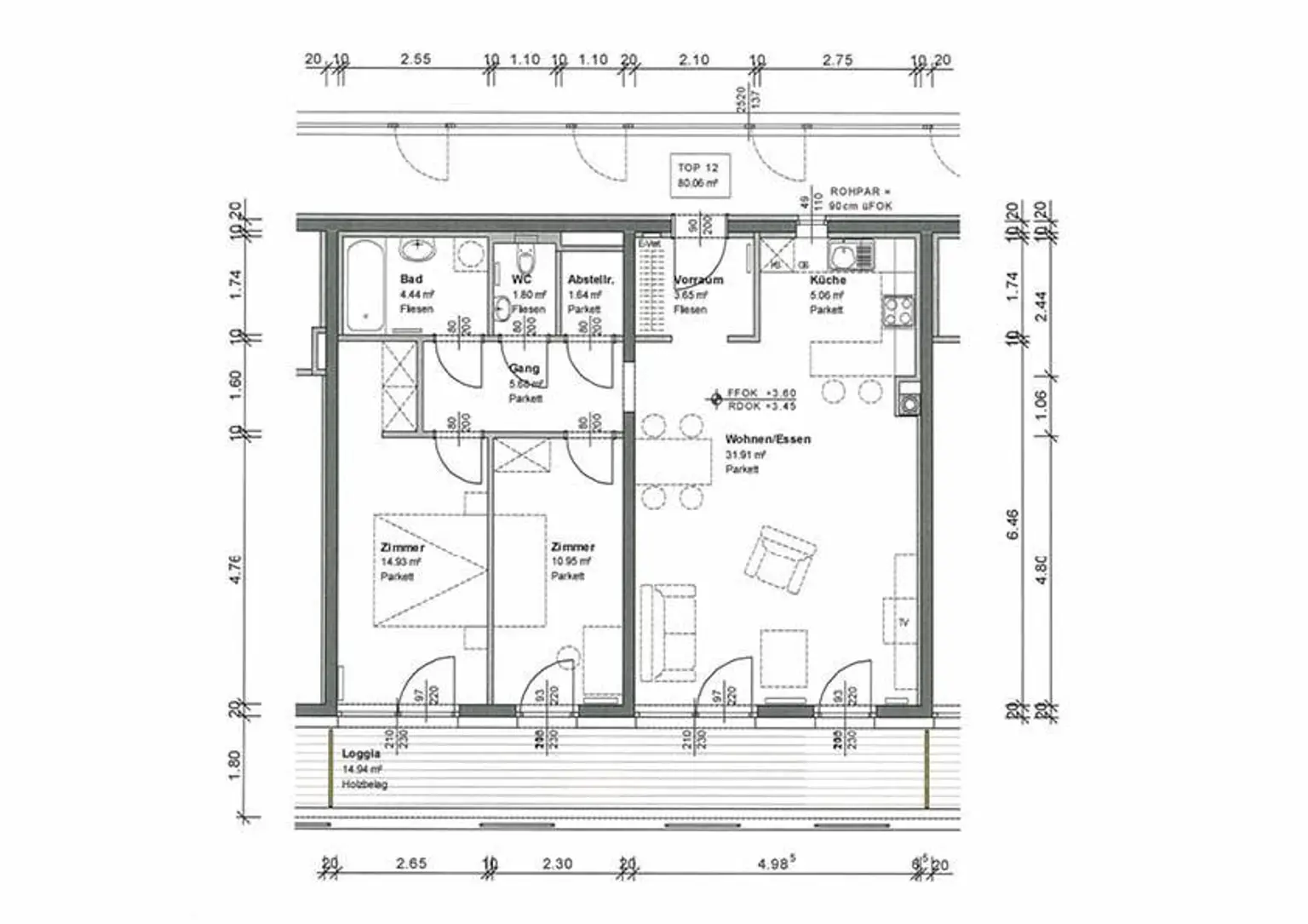 Herrliche 3-Zimmer-Wohnung mit Loggia im Ortszentrum