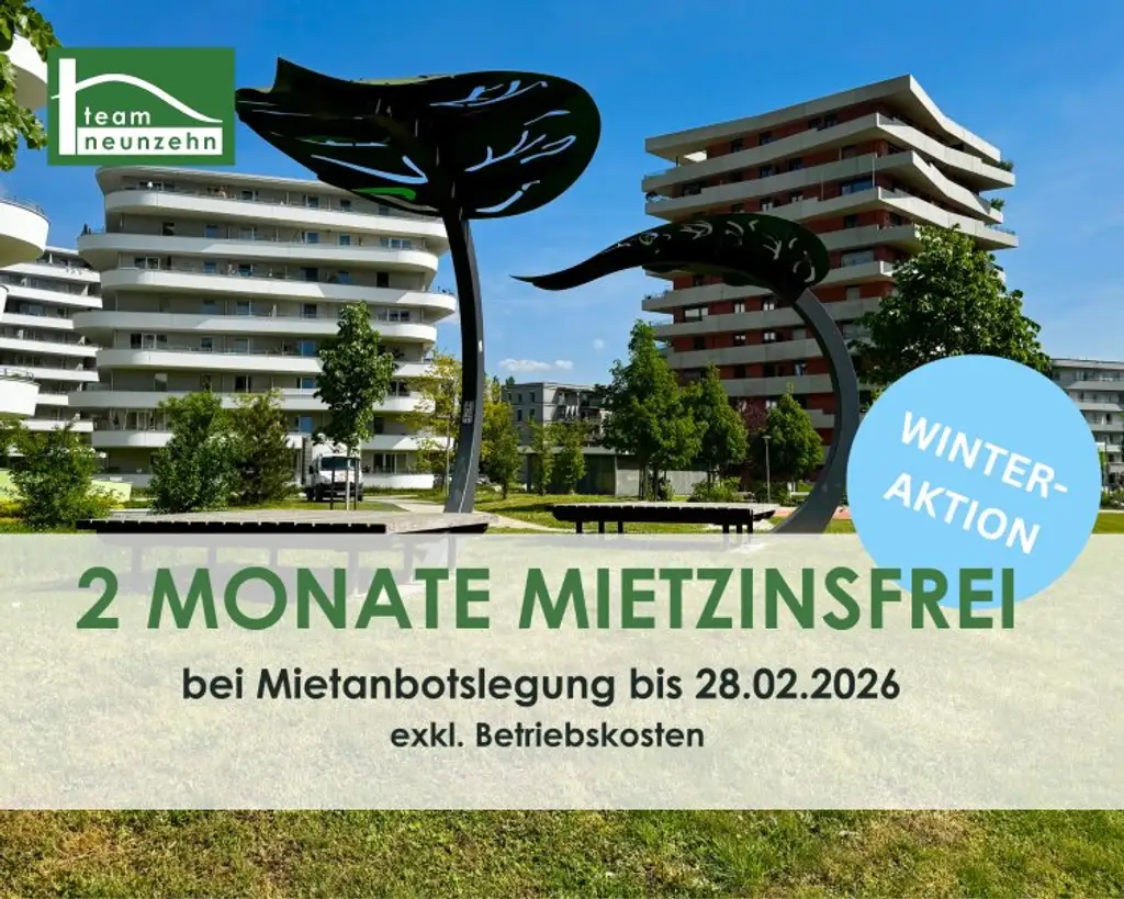 AKTION - 2 MONATE MIETZINSFREI - Green City Living – Wohnen im Park, Leben mit Stil