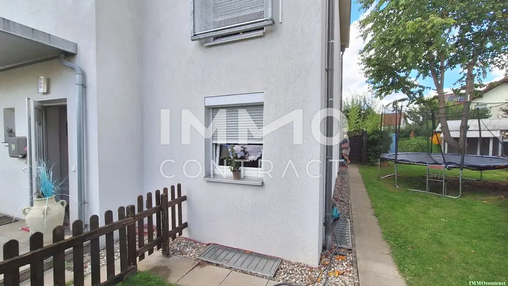 Doppelhaushälfte mit Eigengarten  am Ende einer Sackgasse in Ennsdorf, unterkellert mit Wärmepumpe, Solar und Wohnraumlüftung