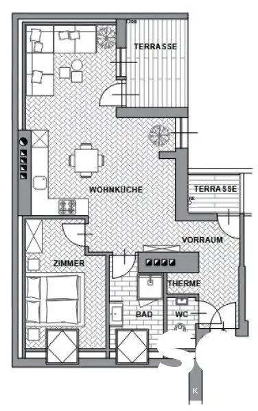 #SQ - ERSTBEZUG NÄHE SCHÖNBRUNN! STILVOLLE DACHGESCHOSSWOHNUNG MIT 2 TERRASSEN