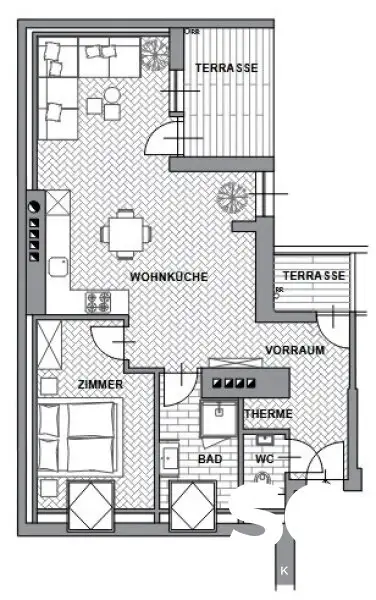 #SQ - ERSTBEZUG NÄHE SCHÖNBRUNN! STILVOLLE DACHGESCHOSSWOHNUNG MIT 2 TERRASSEN