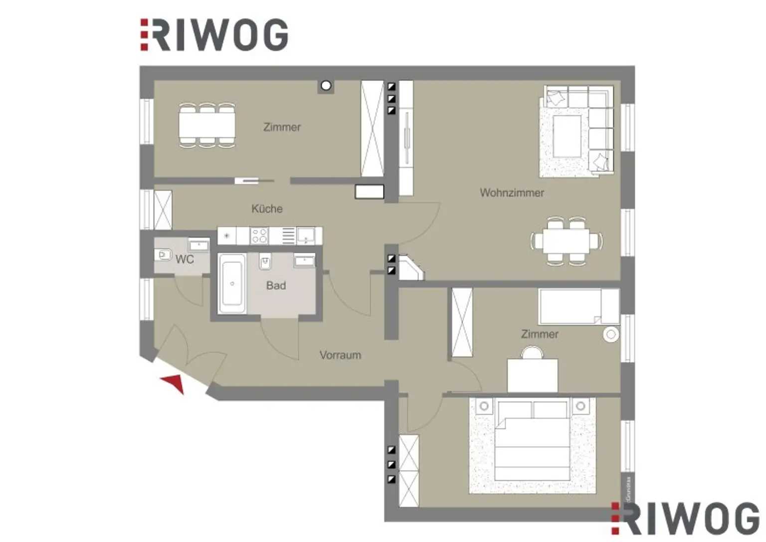 4-Zimmer mit separater Küche II 1. Stockwerk II WG-geeignet II Nähe AKH Wien, U6 Alser Straße und Campus der Uni Wien / Med Uni Wien
