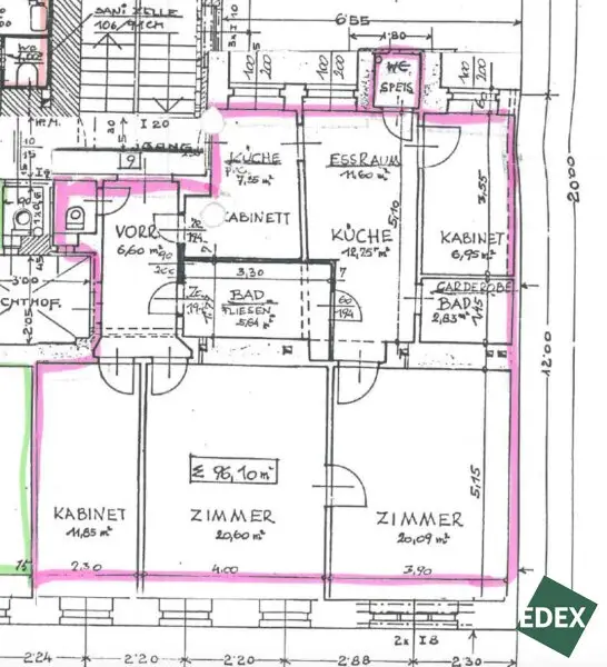 96 m² Altbauwohnung im 1. Stock mit Lift – zum Sanieren