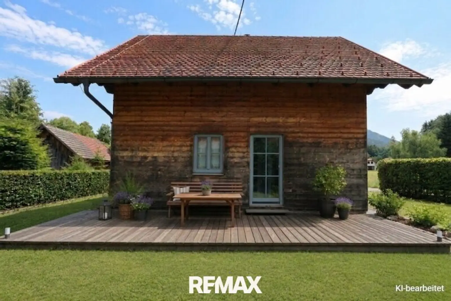 Terrasse mit KI gemütlich gestaltet