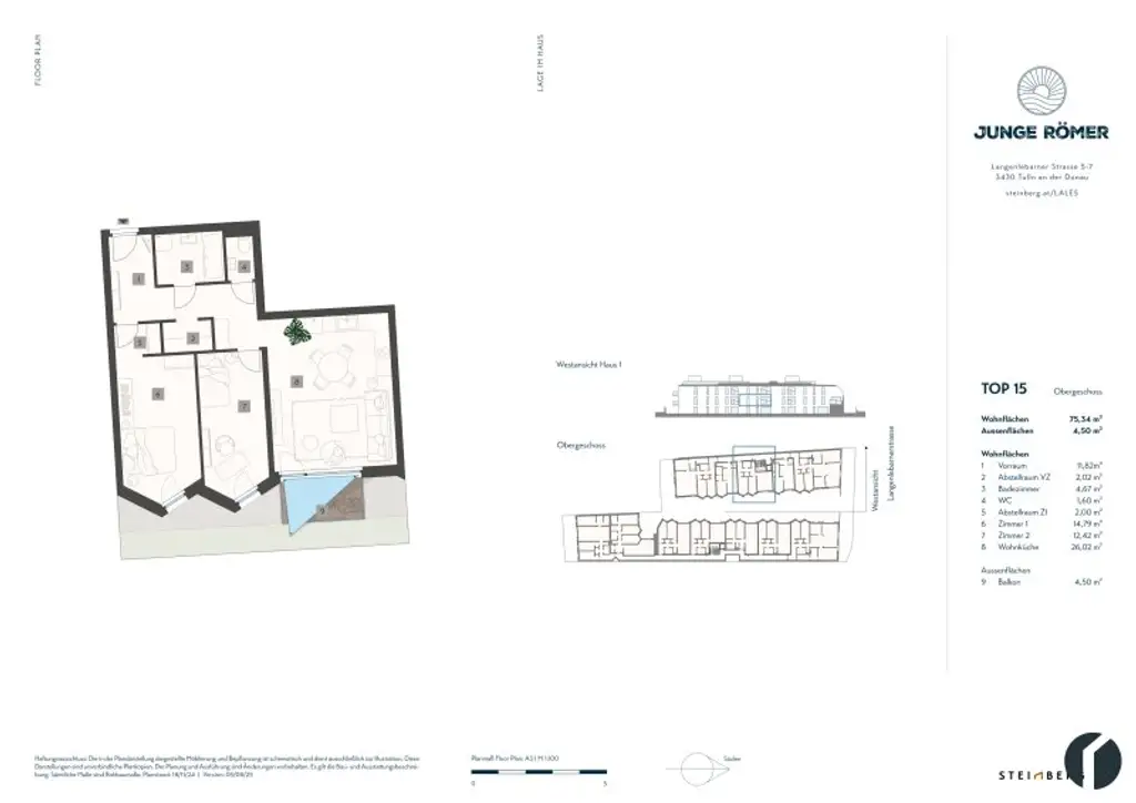 3 Zimmer Wohnung Nähe Donaulände