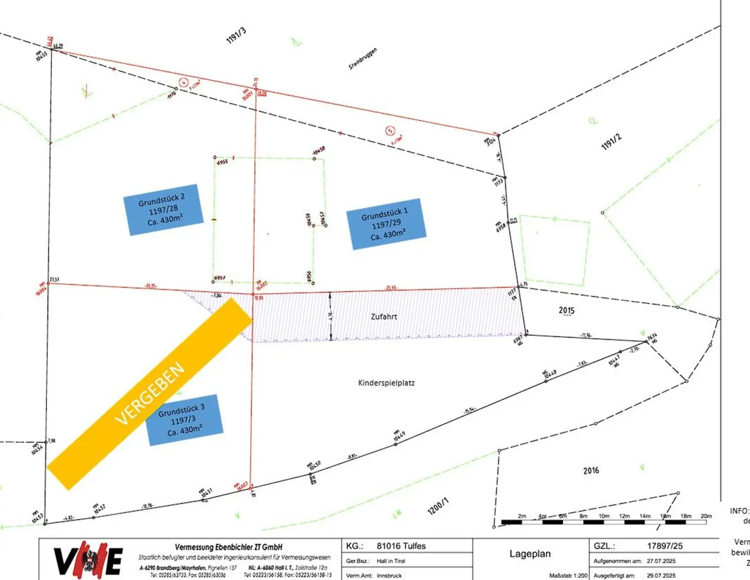 NAHE INNSBRUCK : Sonniges Baugrundstück mit ca. 430m² im GRÜNEN - PERFEKT für die ganze FAMILIE!