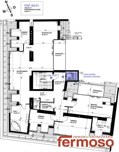 Exklusives Theresiana-Penthouse: Eleganz & Großzügigkeit über den Dächern Wiens