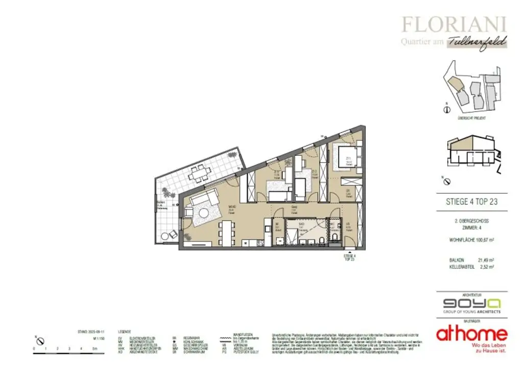 FLORIANI – Quartier am Tullnerfeld - Charmante 4 Zimmer mit schönem Balkon - Viele Extras für ihren Wohngenuss - Bahnhof in der Nähe