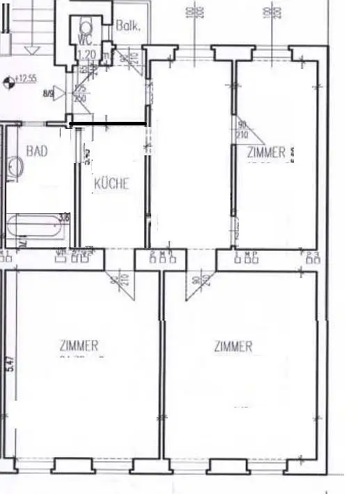 Bandgasse / Sanierungsbedürftige 2 Zimmer Wohnung
Dachgeschoß / Charmanter Altbau