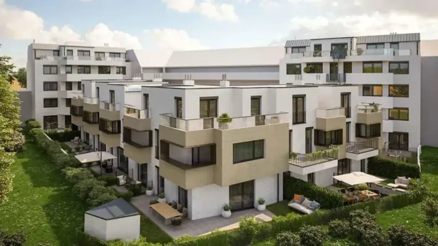 Erstbezug! Neubau-Reihenhaus mit Terrasse, Dachterrasse, Loggien & Garten (auch für Anleger)
