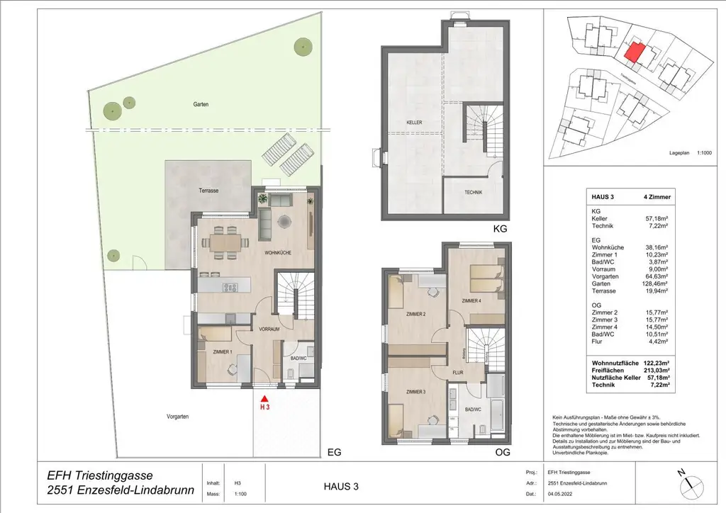 Neubau – Familienfreundlich & energieeffizient: 5‑Zimmer‑Haus mit Keller und 2 Stellplätzen