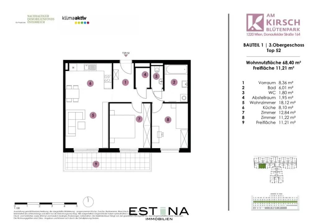 Familienwohnung in Ruhelage direkt beim Kirschblütenpark