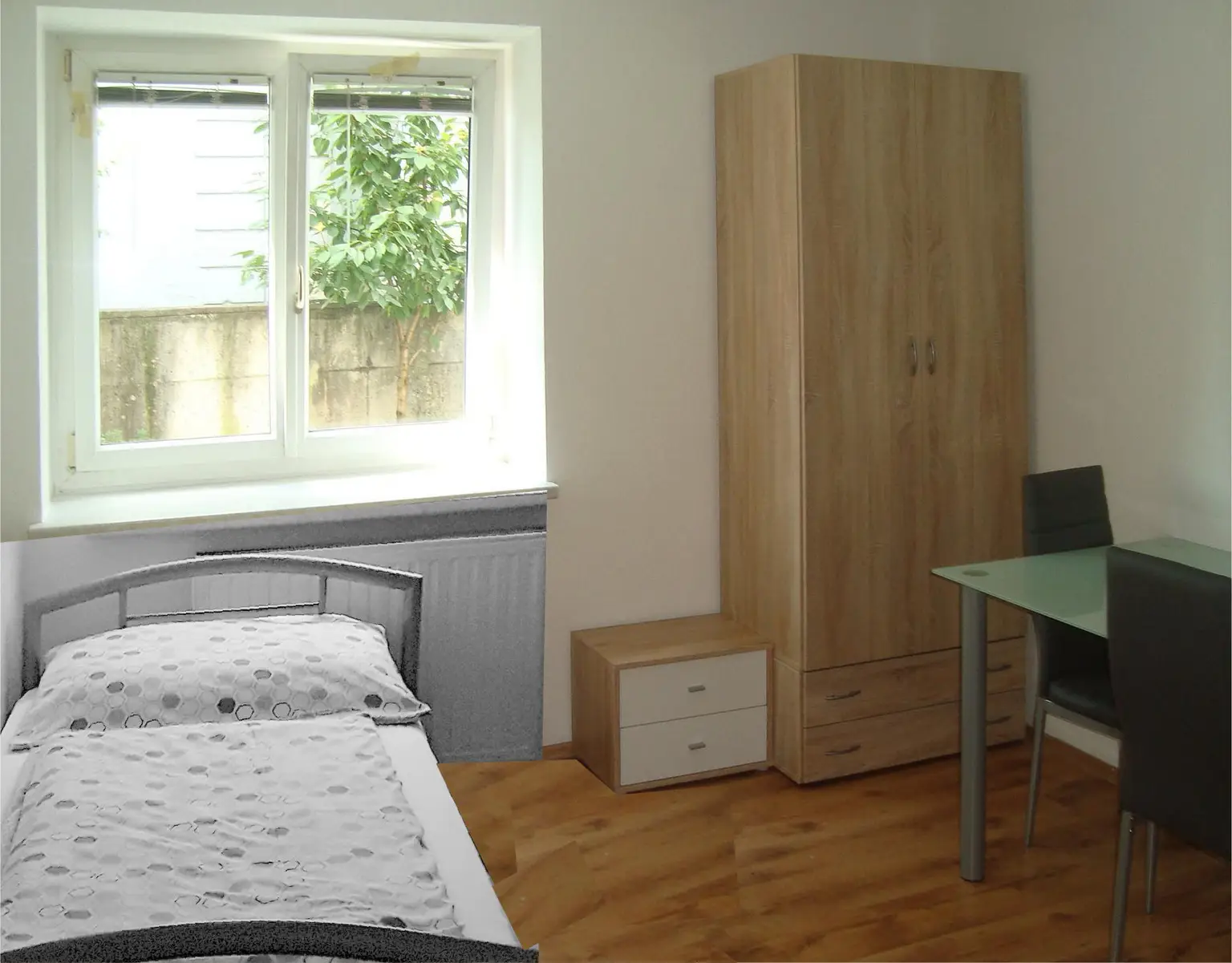 Einzelzimmer, Monteurzimmer oder Arbeiterzimmer mit PKW– Stellplatz in der aufstrebenden, Stadtgemeinde- Laakirchen.
