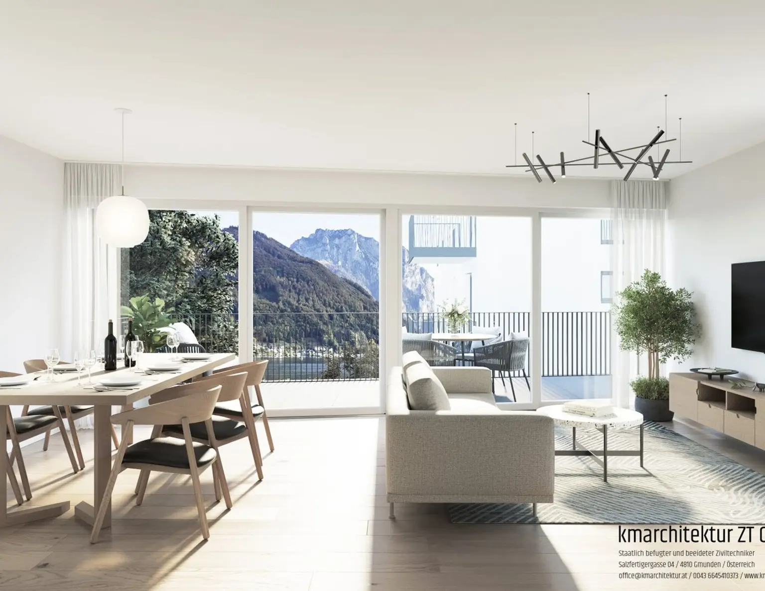 Exklusive 4-Zimmer-Architektenwohnung mit Panoramaterrasse in Gmunden