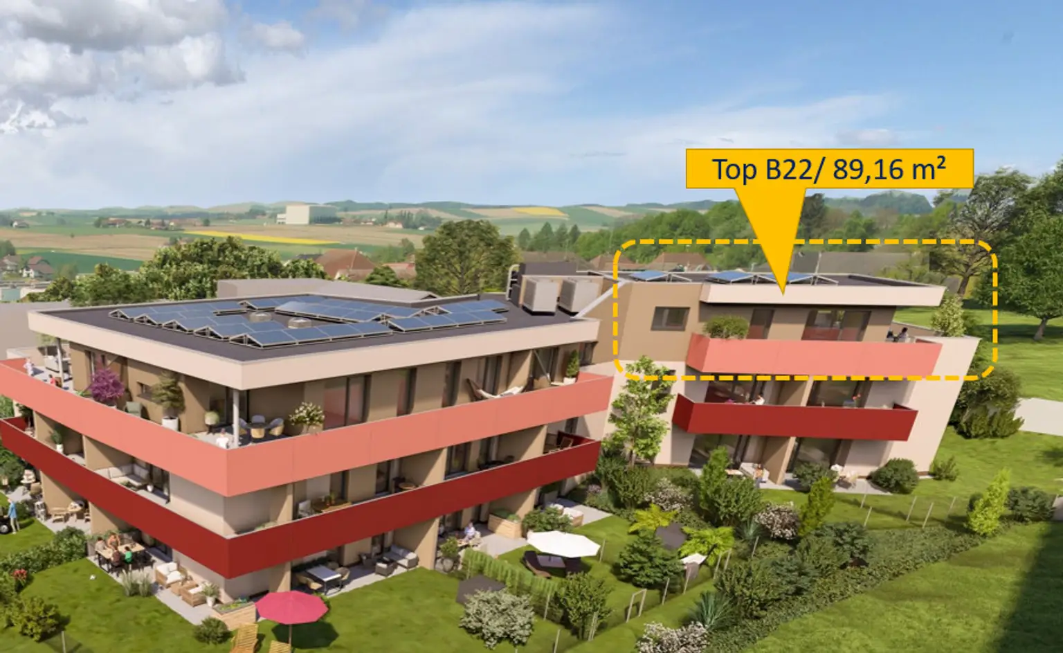 3Zi Penthouse mit Traumblick in den STADTTERRASSEN PEUERBACH - provisionsfrei!  ** JETZT FRÜHKÄUFER-RABATT!**