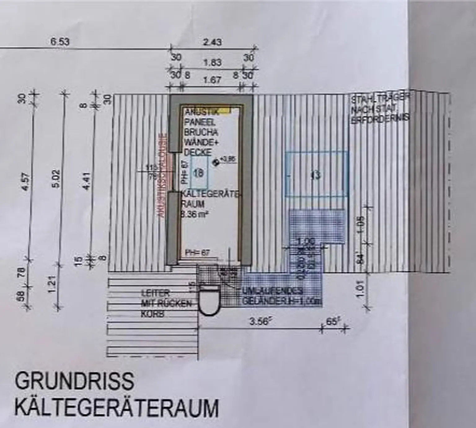 Grundriss Kältegeräteraum