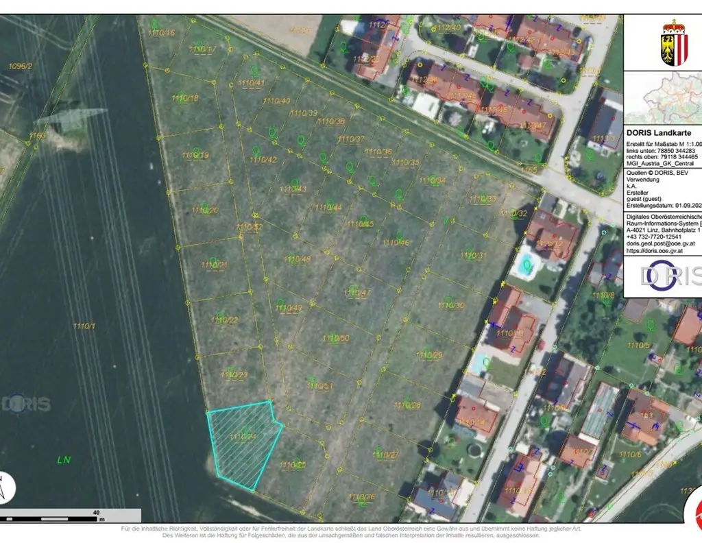 Ebenes Baugrundstück in Raffelstetten GST 1110/24