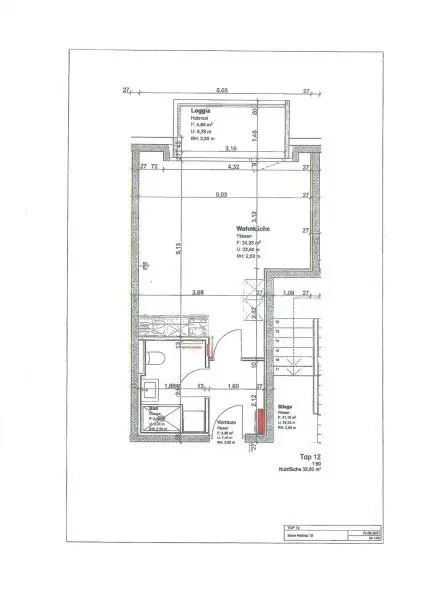 Plan - Modernes und geräumiges Appartement mit großer Loggia und Bergblick Miete Grödig Salzburg