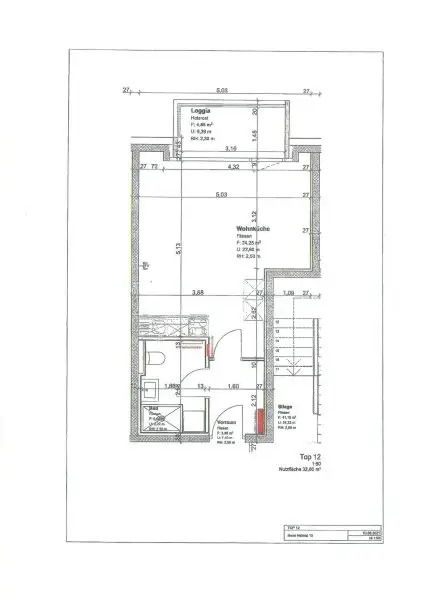 Plan - Modernes und geräumiges Appartement mit großer Loggia und Bergblick Miete Grödig Salzburg