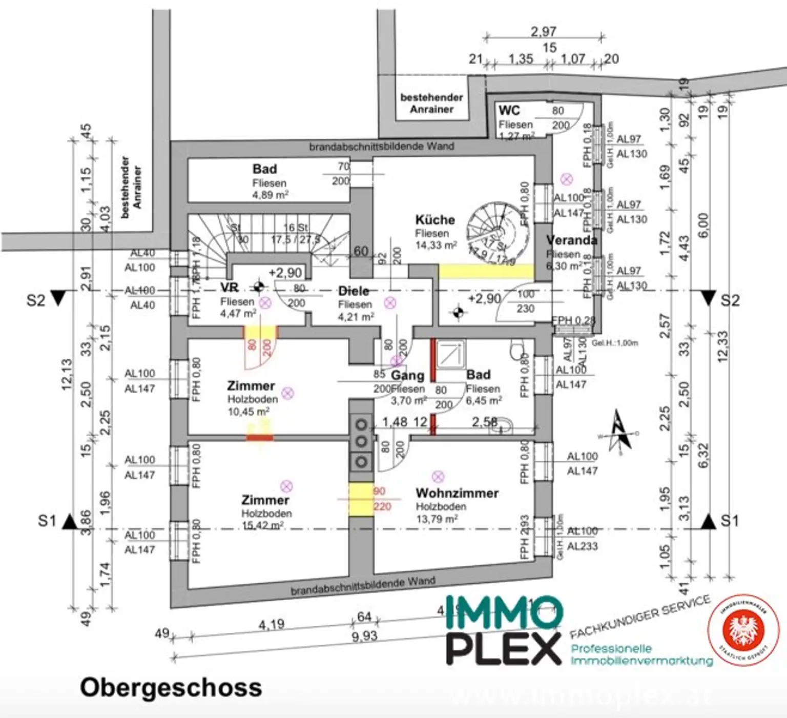 Grundriss Obergeschoss