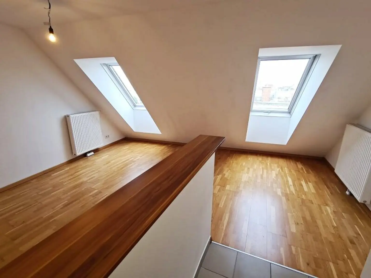 TERRASSENHIT, 61 m2 Dachgeschoß mit 48 m2 Terrasse, Wohnküche, 1 Zimmer, Wannenbad, Parketten, Fernblick, Holbeingasse