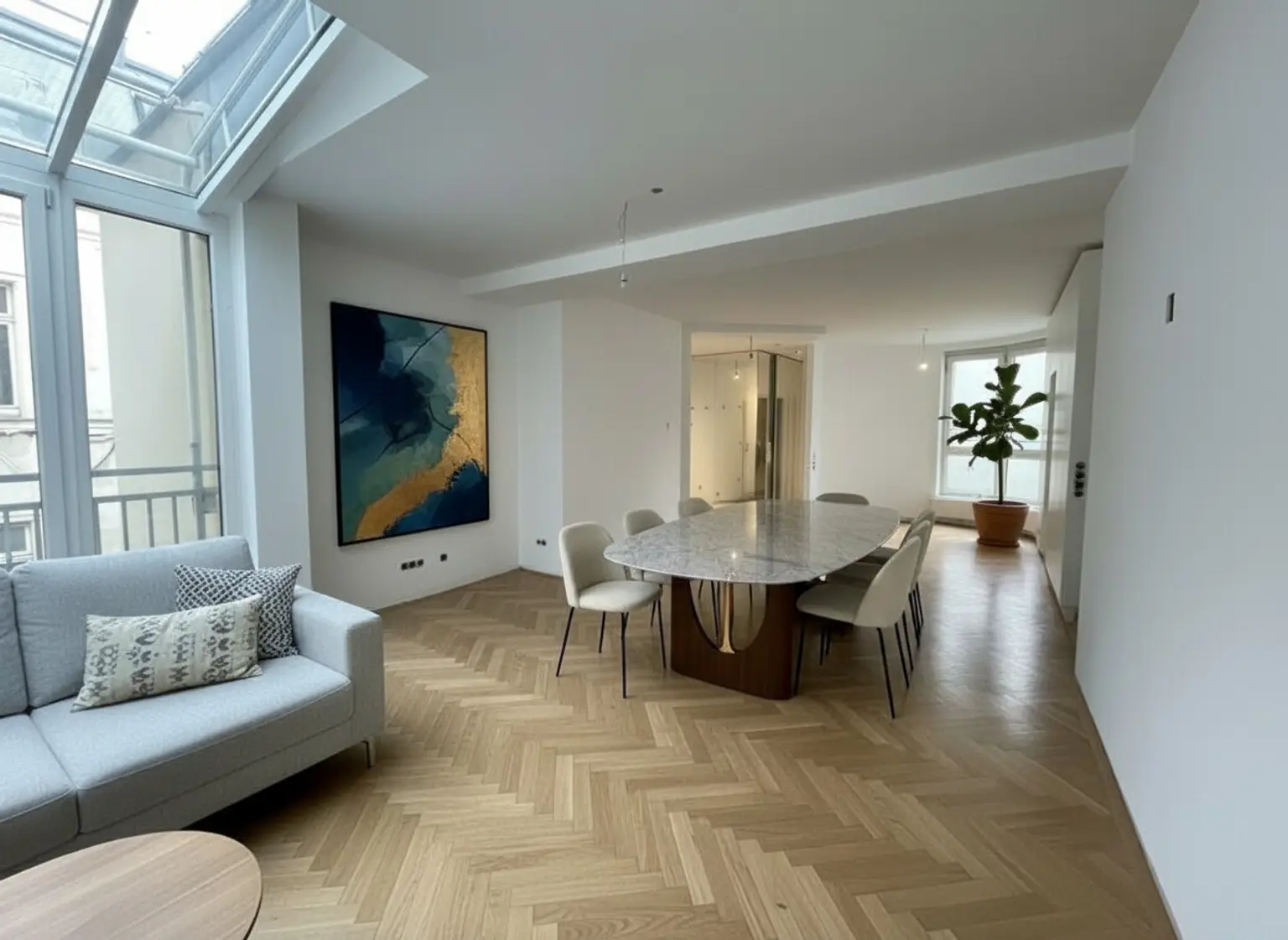 UNDER CONSTRUCTION: Klimatisierte 5-Zimmerwohnung mit 70 m² Terrasse am Kohlmarkt / Under construction: air conditioned 5-room flat with 70 m² terrace on Kohlmarkt