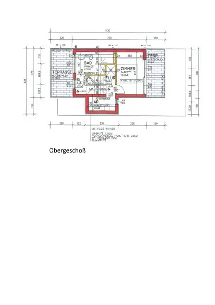 Grundriss Skizze Obergeschoß
