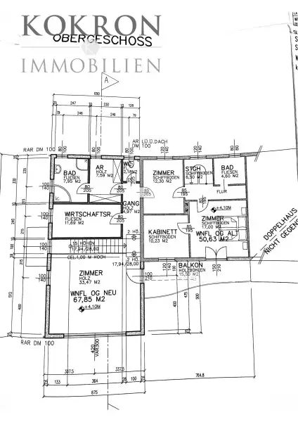 Die Raumbezeichnungen und m²-Angaben stimmen stimmen tws. nicht