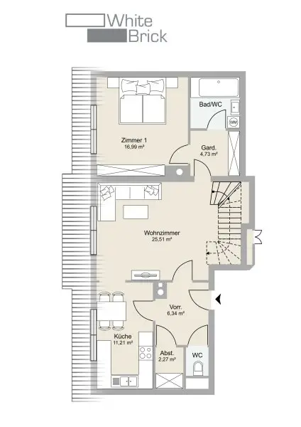 TOP ANGEBOT! Helle 4-Zi.-DG-Wohnung im 16. Bezirk! inkl. 2 Stellplätzen!