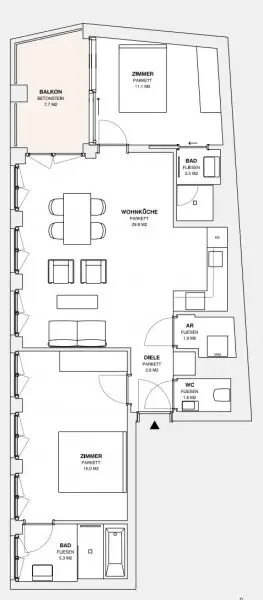 ++MOLLARD 50++ stilvolle 3-Zimmer-Wohnung mitten im Herzen der Stadt