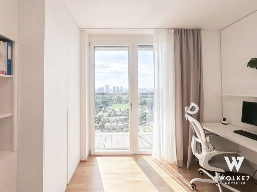 Exklusive 3-Zimmer-Residenz im Marina Tower – 16. Etage mit Donaupanorama