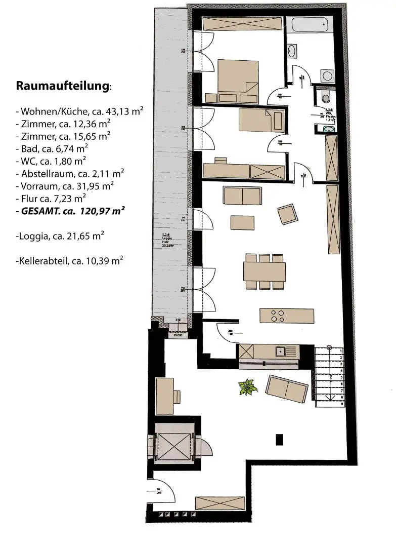 Wohnen im Herzen der Stadt – Großzügige Loggia, top Lage nahe Linzer Landstraße