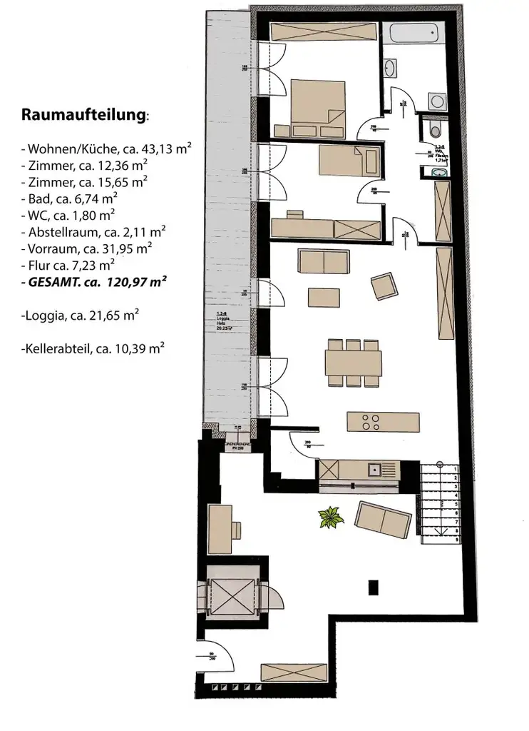 Wohnen im Herzen der Stadt – Großzügige Loggia, top Lage nahe Linzer Landstraße