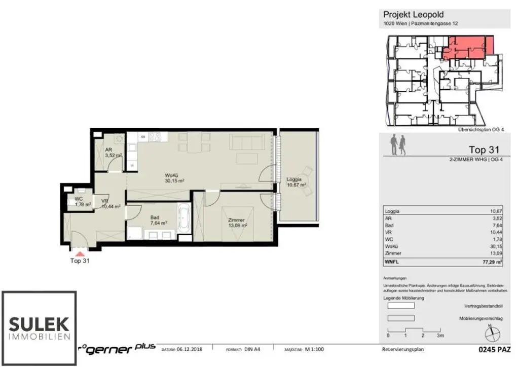 Großzügige 2 Zimmer Wohnung mit Loggia in hochwertigem Neubauprojekt ~ nähe Augarten & U-Bahn -  ab 1.9.2025