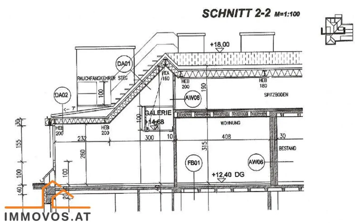 Schnittplan mit Maßen im Detail