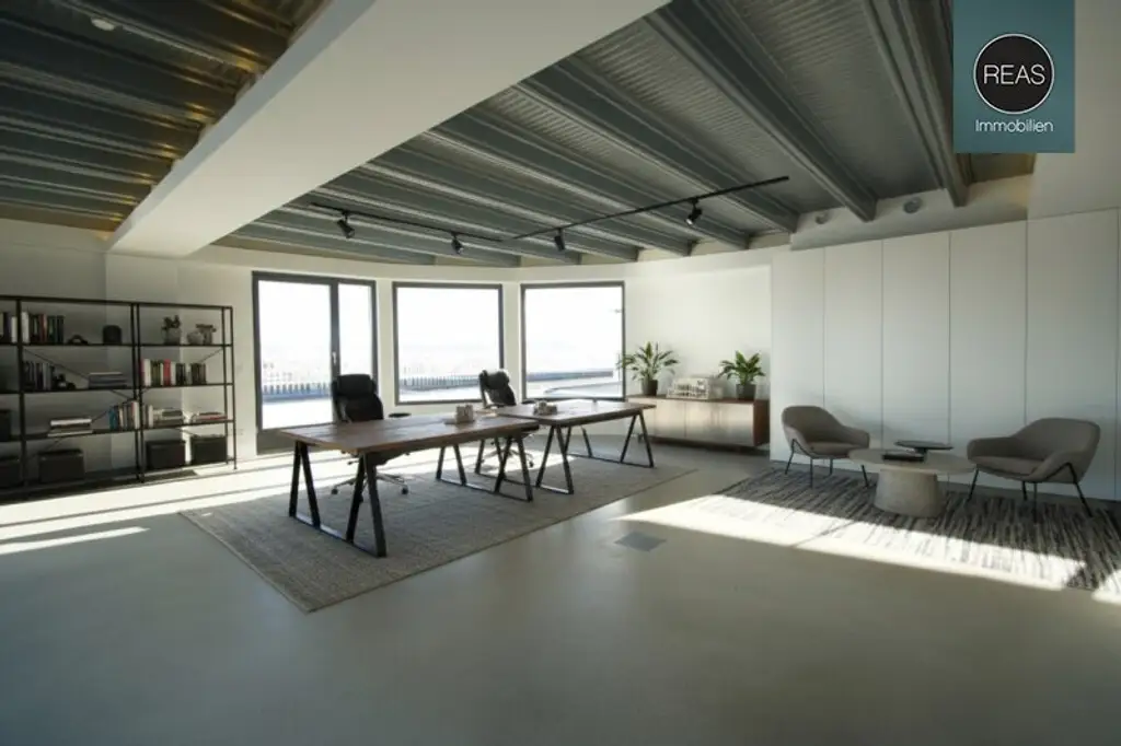 The View! Penthouse Loft mit Dachterrasse samt Wien-Panorama-Blick in der Brotfabrik Wien!