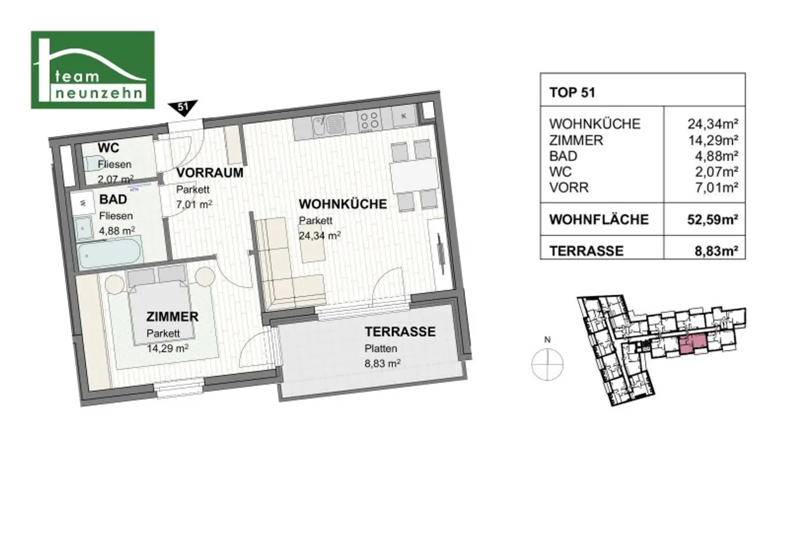 Hofblick in Bestlage! Karmeliterhof - Neubauwohntraum beim Rathausplatz