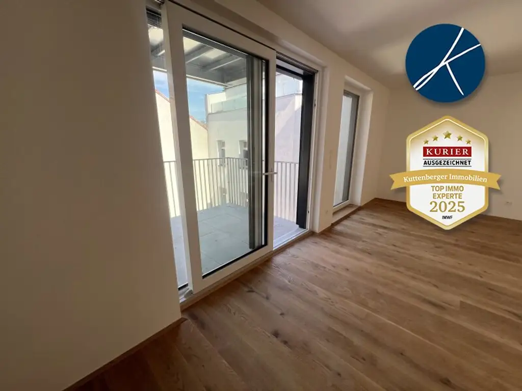 *Superprojekt: "Über den Baumwipfeln" Top 43  Erstklassige 3-Zimmer Wohnung mit Blick auf die Kastanienbäume + Balkon