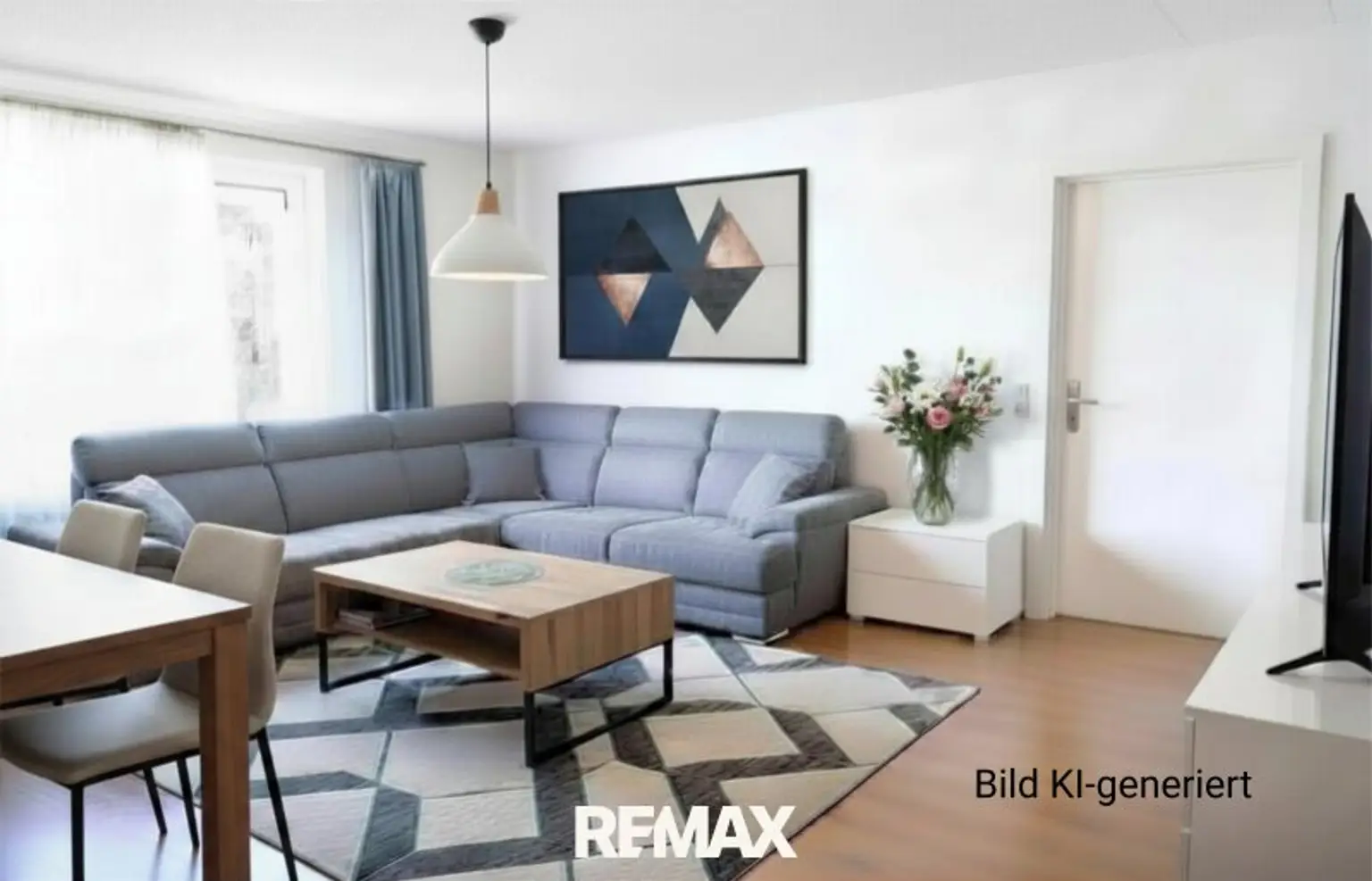 Wohnzimmer KI generiert