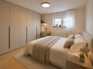 Schlafzimmer mit Möblierungsvorschlag