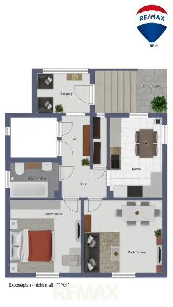 Exposeplan Erdgeschoss