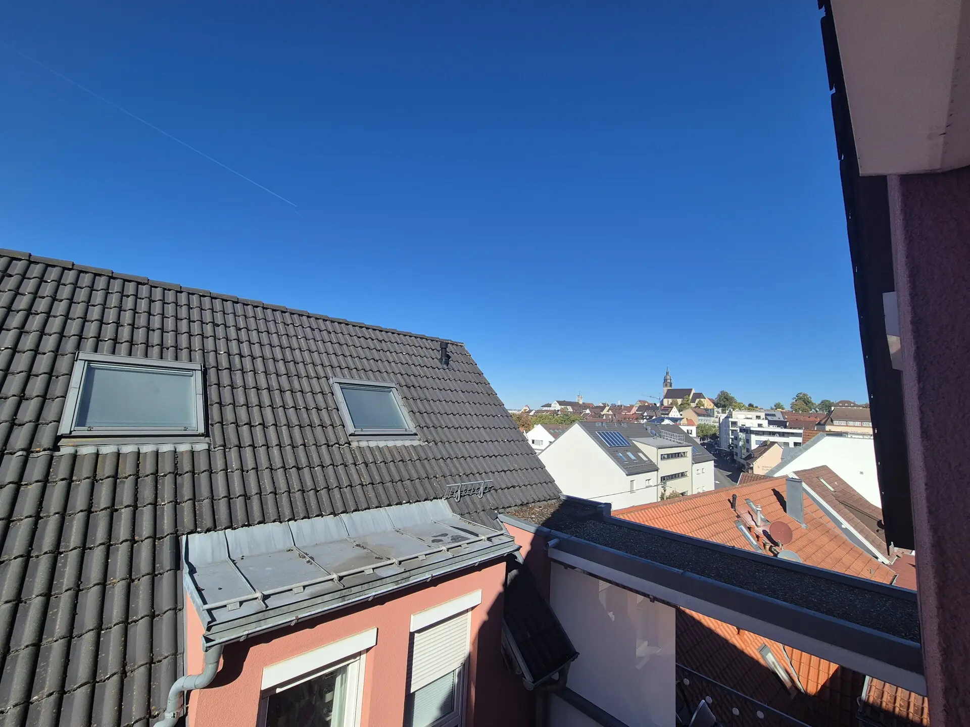 Aussicht aus Zimmer links oben
