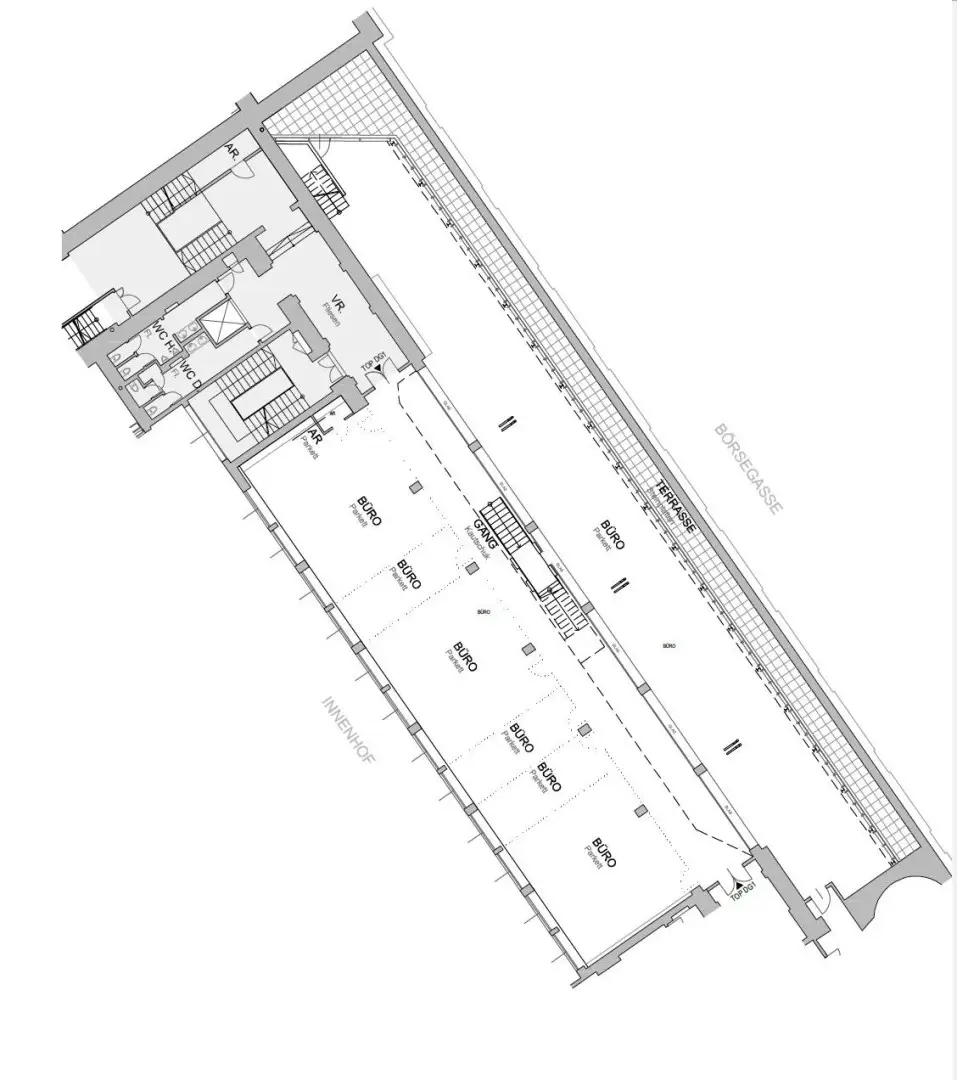 Alte Börse: BÜRO am Schottenring - große Terrasse - U2-Nähe!!