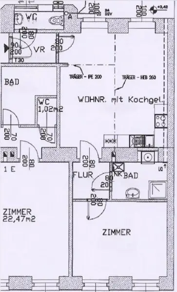 2-Zimmerwohnung in 1150 Wien mit Lift zu vermieten | 1.OG
